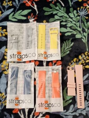 StrapsCo Replacement Watch Bands - Yellow, Gray, Blue, Orange, Pink